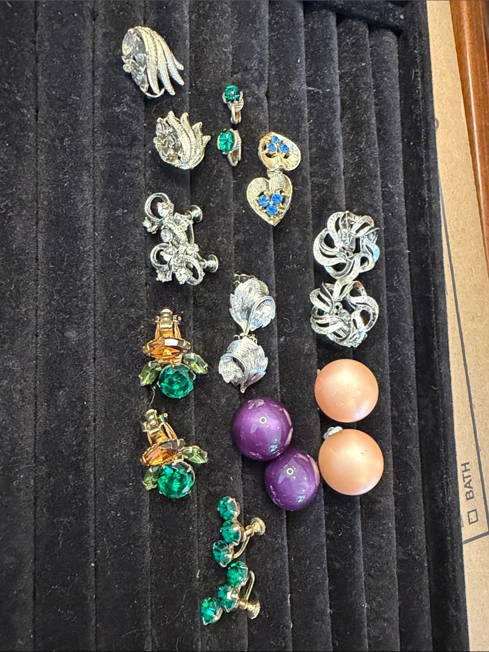 MCM and Vintage lot of clip and screw back cocktail earrings